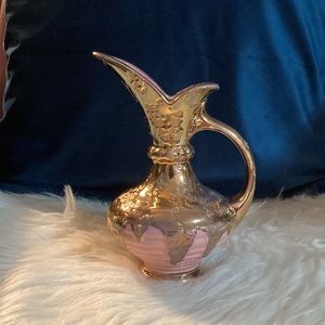 Midcentury Vintage Savoy Weeping 24K Gold Vase